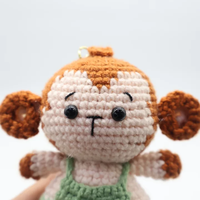 Jolies poupées animales tricotées à la main, idéales pour les amis, les collègues, mini singe en crochet, cadeaux animaux au crochet, peuvent être utilisées pour la décoration