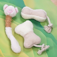 Jouet sonore interactif de luxe pour chien coton Durable nettoyage dentaire corde noeud en peluche molaire résistant aux morsures écologique