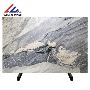 Wenlei Supply - Losa de Mármol Azul Gris de Alta Gama con Vetas Blancas Únicas, 18 mm de Grosor, Acabado Pulido, Duradero e Impermeable para Cocina y Comedor - Product Image 1