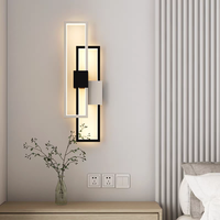 Lampu Dinding Aluminium Modern Minimalis Elegan Putih/Hitam 3000K/4000K/6000K untuk Kamar Tidur / Lampu Dinding Latar Belakang (A6113-2)