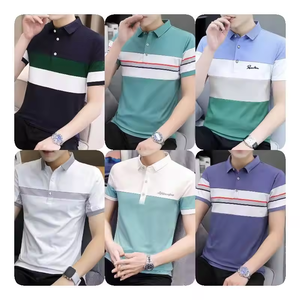 Polo homme tendance en coton 100% personnalisable, infroissable, motif uni, teinture unie, couleur bon marché - Product Image 1