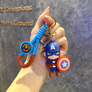Nouveau design, porte-clés en PVC avec figurine de dessin animé, <span class=keywords><strong>Avengers</strong></span>, cadeau promotionnel créatif, petit cadeau, pendentif en caoutchouc pour sac à dos, cadeau pour enfants - Product Image 6