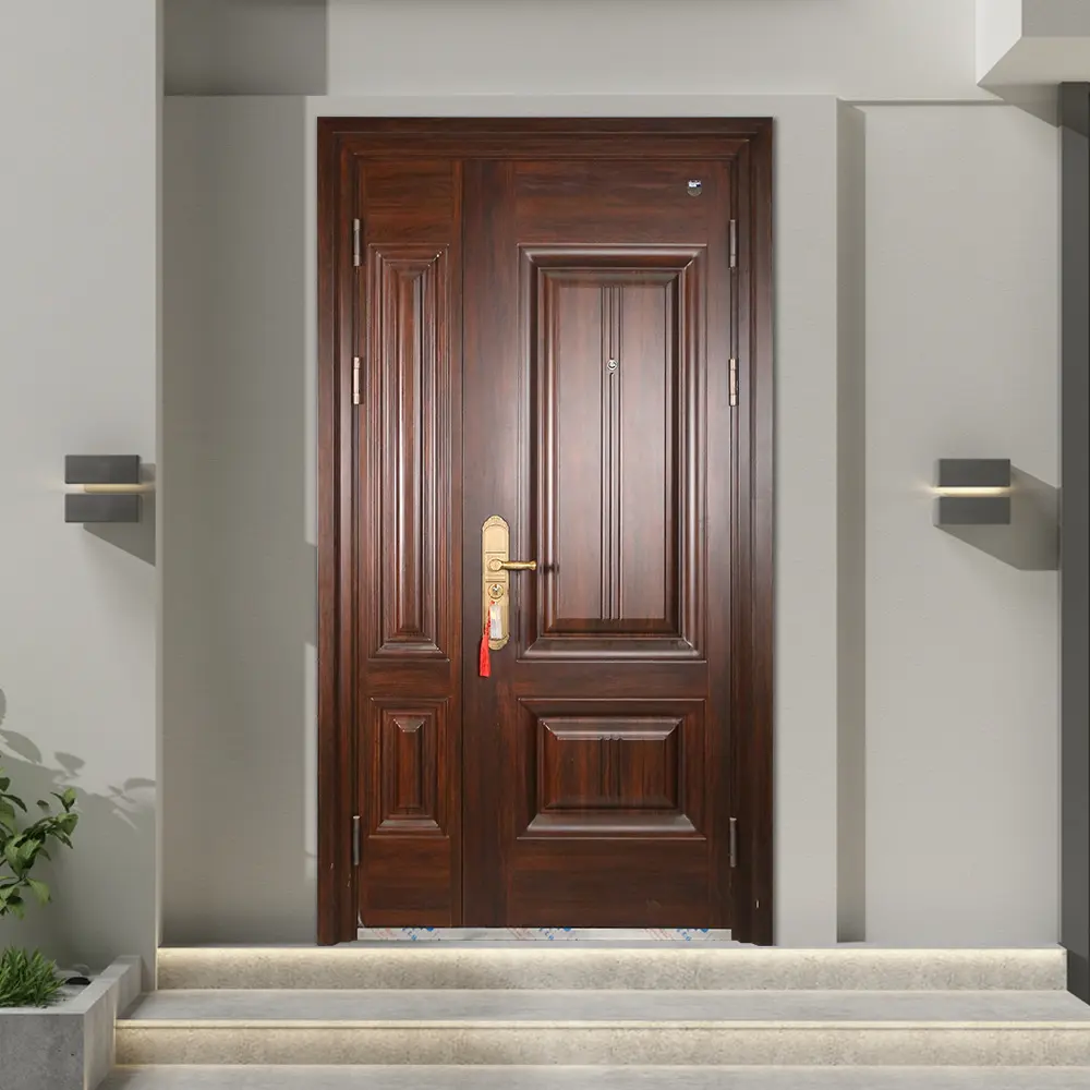 Çin'de 2023 ana Modern tasarım iç kapı güvenlik çelik iç ev kapısı ön kapılar