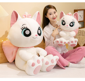 ตุ๊กตาแมวแมรี่ ผ้าฝ้ายนุ่ม น่ารัก สไตล์การ์ตูน ของขวัญสำหรับเด็กผู้หญิงในวันหยุด แมวเจ้าหญิงสีขาว - Product Image 3