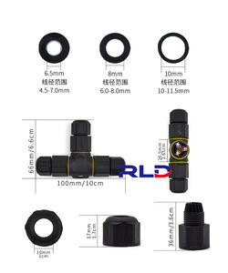 موصل كابل M20 عالي الجودة بثلاثة أسلاك، موصل مستقيم للمصابيح الخارجية مقاوم للماء، موصل LED بدرجة حماية IP68 - Product Image 5