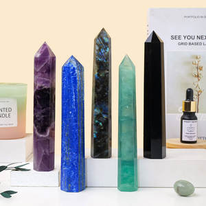 เสาโอเบลิสก์คริสตัลบำบัดขนาดใหญ่ประดับด้วยเม็ดควอตซ์แท่งคริสตัลของขวัญสำหรับทำสมาธิ - Product Image 5