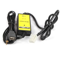 Auto USB Aux-in CD Adapter MP3 Speler Radio Interface 12 Pin Voor VW Audi Skoda met 3.5mm aux plug