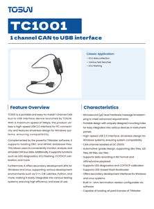 Analyseur intelligent de véhicules à énergie nouvelle TC1001 avec interface CAN vers USB et analyse des messages de bus, Pièces de télécommunications - Product Image 4