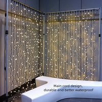 Guirlandes lumineuses LED pour fenêtre, chambre à coucher, salon, décoration de Noël, blanc chaud, légères et faciles à installer