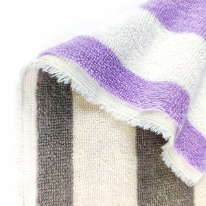 Tùy Chỉnh Sọc Hai Bên Màu Sắc Khác Nhau Không Xoắn Sợi Nhuộm Dệt Sọc Bông Terry Khăn Vải Cho Phòng Tắm Bãi Biển Áo - Product Image 2