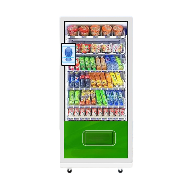 Food Shop & Hotel Use Vending Machine for Drinks and Snacks with 650W Motor and High Velocity 8-18 Packs/Min