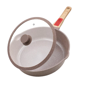 <span class=keywords><strong>Wok</strong></span> Comercial de Aleación de Aluminio y Granito Antiadherente con Mango de Baquelita, Capacidad de 5L, Tapa de Vidrio y Silicona, Compatible con Todas las Estufas - Product Image 1