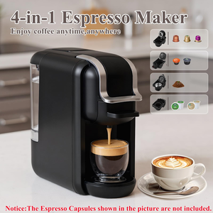 Machine à café expresso électrique multifonction mini compatible avec les capsules NP/DG et le café moulu pour usage hôtelier - Product Image 5