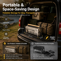 Barbecue portable pliable en acier inoxydable 304, grill à charbon de bois avec rotation automatique à 180 degrés, pour le camping en plein air