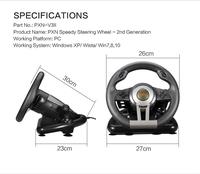 Volant de course à vibrations Sundi PXN-V3II pour PC/PS3/P4/XBOX/SWITCH