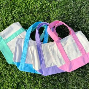 Sac de courses en toile personnalisé avec logo brodé, impression de lettres DIY, motif, poignée épaule, 40x35x10cm - Product Image 1