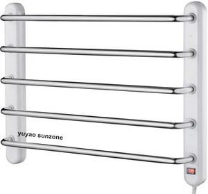 Radiateur chauffe-serviettes en aluminium argenté, séche-serviettes électrique, promotion - Product Image 1