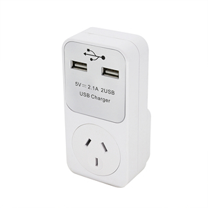 Au cắm chuyển đổi cắm đa chức năng ổ cắm di động với 2 cổng USB phổ ổ cắm Power Adapter màu trắng - Product Image 4