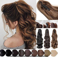 Extensions de cheveux synthétiques LONGFOR, queue de cheval 200g, perruque queue de cheval 20 pouces, queue de cheval brésilienne à clipser, fournisseur de choix