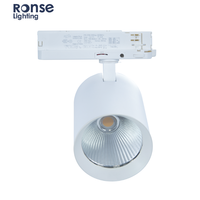 RONSE Modern 40W COB Track Light 4000K Temperatura de color 3000K-4000K Ajustable 4 hilos 220V Alta calidad 40W Tejido Par30 Cabeza