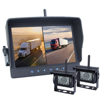 9 ''AHD Kit de caméra de recul de voiture filaire numérique 4CH aide à la marche arrière Vision nocturne IPS pour camion Bus RV 12V-24V enregistrement