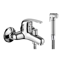 Robinet mitigeur mural 2 trous pour baignoire, douche et baignoire, ensemble de robinets en laiton pour salle de bain