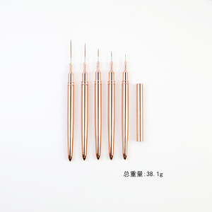 Pincel delineador de uñas de 5-15 mm, extrafino, rosa, con logo personalizado, para pintura en gel acrílico, juego de plumas para dibujo, para salón de manicura, venta al por mayor - Product Image 4