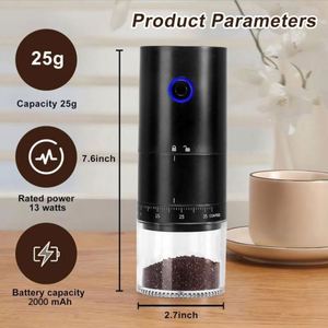 New 38 Levels Adjustment <b>Mini</b> Coffee Bean Grinding Machine USB Rechargeable Portable Electric Coffee <b>Grinder</b> for Espresso - Product Image 2