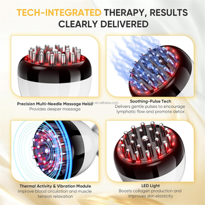 Appareil de massage électrique chauffant pour le remodelage corporel, brosse de massage des méridiens, masseur de drainage lymphatique et outils de massage anti-graisse - Product Image 2