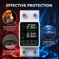 Protecteur de surtension et de sous-tension numérique réglable monophasé AVP 2P 40A 63A 80A 100A 220V 110V AC/DC