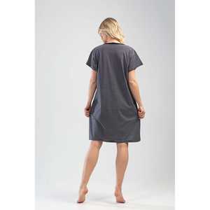 ชุดเดรสทูนิคผู้หญิง Elfy สีน้ำเงินเรียบง่าย เป็นมิตรกับสิ่งแวดล้อม เหมาะสำหรับใส่พักผ่อน - Product Image 1