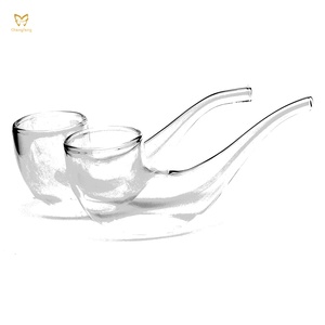 Custom Designer Smoking Pipe Shot Glass Small Whiskey Glass 65ml - Product Image 2