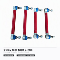 Kit de 4 barres de liaison réglables avant et arrière pour Jeep Wrangler, tube en acier personnalisé, pièces de rechange pour SUV tout-terrain