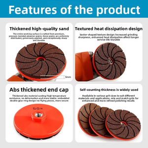 <span class=keywords><strong>Disque</strong></span> de polissage à sec intégré M14 M10 de 80 mm (3 pouces) pour le polissage du béton, du marbre, du ciment, du métal, des carreaux, des bords - Product Image 4