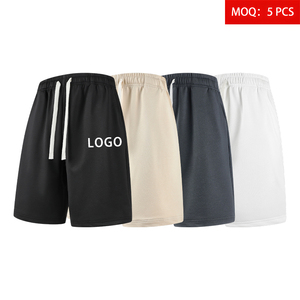 Pantaloncini Sportivi <span class=keywords><strong>Bermuda</strong></span> da <span class=keywords><strong>Uomo</strong></span> in Maglia Tinta Unita di Alta Qualità con LOGO Personalizzato, 240GSM, con Coulisse e Vita Elastica, Traspiranti, Vendita all'Ingrosso - Product Image 1