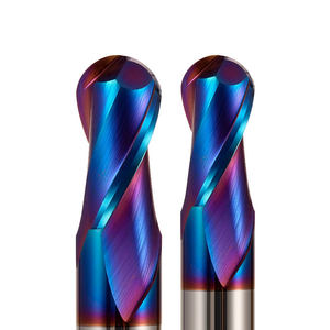 CNC công cụ hiboo Carbide <span class=keywords><strong>End</strong></span> Mill công cụ màu xanh Nano bóng mũi phay cắt cacbua công cụ 2 Sáo cacbua cuối nhà máy Bóng Mũi cắt - Product Image 4