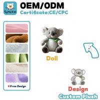 Muñeco Koala de Peluche Personalizado TX, Simulación Perezoso, Pequeño Juguete Almohada para Niños, Color Gris, Juguete de Caricatura CPC CE OEM ODM