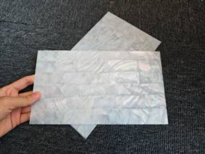 Toptan Ekolojik Doğal Esnek Yapışkanlı Cilalı Tatlı Su İnci Kabuğu Levhaları Dikdörtgen Sanat El Sanatları Mobilya - Product Image 6
