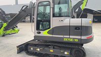 Excavatrice sur chenilles ZE75E avec godet standard de 0,3 m³ pour le creusement de fossés et les travaux de nivellement de fondations