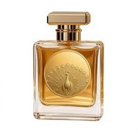 Étiquette personnalisée en métal doré pour parfum, technique de broderie, motif plume de paon, autocollant adhésif pour flacons cosmétiques - Traditionnel