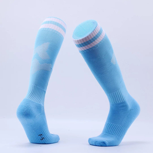 Custom Logo <b>Orange</b> Crew <b>Socks</b> Two Black Stripes Breathable 100% Polyester Fleece Thickness for Kids Adults-Football/Soccer - Product Image 2