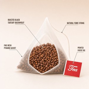 Tisana Naturale di Grano Saraceno Nero Tartaro, Supporta la Salute di Glicemia e Livelli di Lipidi, Bustine di Tè a Piramide 5g*30 Confezioni 150g - Product Image 2