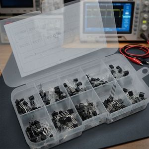 Kit d'assortiment de 92 transistors, 10 types, NPN PNP BC327 BC337 <span class=keywords><strong>2N2222</strong></span> 2N2907 2N3904 2N3904 S8050 S8550 A1015 C1815, 200 pièces - Product Image 4