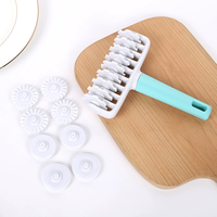 Rouleau coupe-tissu 4 engrenages différents gaufreur ensemble pâtisserie pâte moule bricolage combinaison ustensiles De Cuisine outils De cuisson