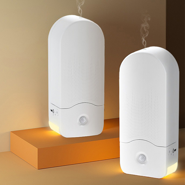 Plug-in App-Controlled Timer-Off Household Human Sensor Mini Wall Mount Water-less Oil Aroma Sprayer Air Fresh Diffuser