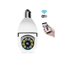 Lampu Sorot Dalam Ruangan Rumah, Sudut Lebar 355 Derajat Jarak Jauh Ptz Monitor Bayi Ip Wifi Bola Lampu Kamera