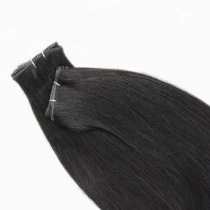 Extensiones de cabello Remy de trama a máquina sin costuras con cutícula alineada al por mayor, cabello humano indio ondulado de doble estiramiento, suave y duradero - Product Image 1