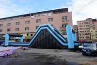 Parcours d'obstacles gonflable géant pour enfants et adultes, équipement de location pour parcs d'attractions extérieurs commerciaux