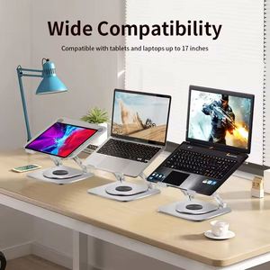 Adjustable Aluminum Alloy Laptop Stand with 360 Degree Rotating Feature Durable Metal Stand - Product Image 5