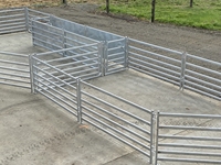 Cage à animaux en métal galvanisé à chaud, robuste, enclos permanent pour moutons, panneaux en acier pour moutons, barrières d'alimentation pour moutons